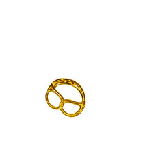 kleiner Schmuckkettenanhänger in Brezelform aus 925er Silber in gelbgold vergoldet, klein, fein, süss, Geschenk, Backen mit Liebe, Brezeln schmecken gut