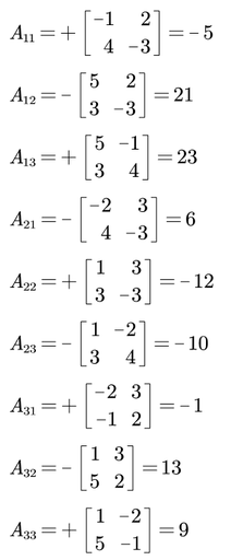inversa de una matriz de 3x3