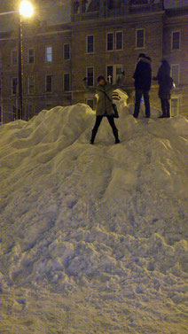 Snow masses, Montreal, winter