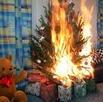 brennender Christbaum