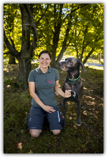 Sarah Kleinander und ihr Hund Cayleigh