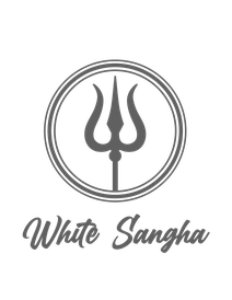 Logo Weiße Sangha, White Sangha, Dreizack, Trishula, Ngakpas und Ngakmas, Naljorpas und Naljormas, Ngakpa Haus, Meditations Haus Mannheim