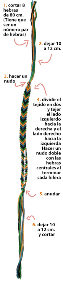 pulseras o brazaletes en macramé