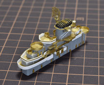 1/700 米航空母艦「バンカーヒル」(1945年2～3月頃）艦橋製作中◆模型製作工房 聖蹟