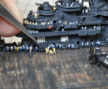 1/700 米国海軍 航空母艦 【エセックス / CV-9】 (1945年4月頃 坊ノ岬沖海戦時) 製作中 発艦 合図フラッグ 工作 ◆模型製作工房 聖蹟
