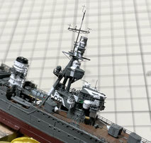 1/700 日本海軍 軽巡洋艦 【多摩】(北方迷彩仕様 1942年1月中旬～5月中旬頃）艦橋製作中◆模型製作工房 聖蹟