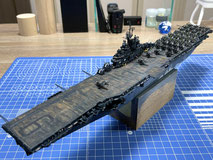 1/700 米国海軍 航空母艦 【エセックス / CV-9】 (1945年4月頃 坊ノ岬沖海戦時) 製作中 ウェザリング開始！！ ◆模型製作工房 聖蹟