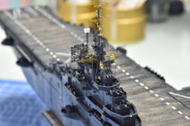 1/700 米航空母艦「バンカーヒル」(1945年2～3月頃）マスト製作中◆模型製作工房 聖蹟