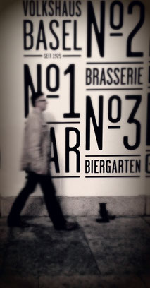 Man walking in Basel