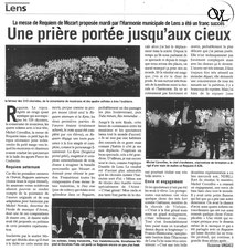 Lens orchestre à vents harmonie municipale concert article de presse journal