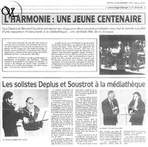 Lens orchestre à vents harmonie municipale centenaire article de presse journal