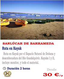 Ruta en Kayak Sanlucar de Barrameda