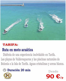 ruta en moto acuática por Tarifa