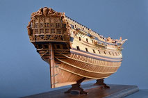 40-41  Fifty-Gun Ship |  Period:  1695 Scale:  1/60 | Scratch Built | Tadaichi Murakoshi 