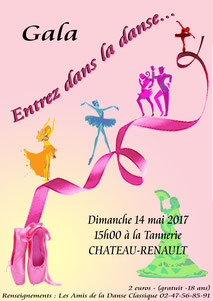 affiche gala danse Château-Renault 2017