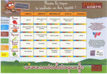 Menus de la cantine