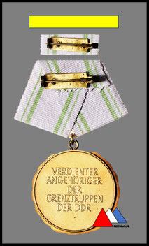 Ruckseite "Verdienter angehörige der Grenztruppen DDR" 1977-1989.