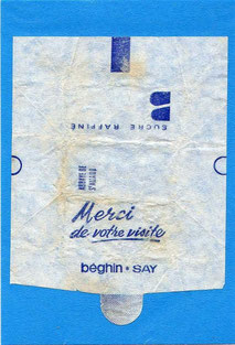 Emballage de sucre ABBAYE DE ST AMAND Béghin Say 1974     ( sans la couleur rouge)