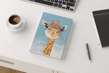 Giraffe Porträt Notizbuch Kunstdruck Malerei Kunst Tierart