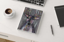 Giraffe Porträt Notizbuch Kunstdruck Malerei Kunst Tierart