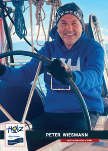 Peter Wiesmann – HOZ Crewmitglied und Nautical Expert, erfahrener Skipper und Hochseetörn-Instruktor für Mittelmeer und Atlantik