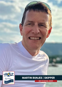 Martin Bunjes, erfahrener Skipper und Nautik-Experte im HOZ Hochseezentrum, kompetent in Ausbildung und Hochseetörns.