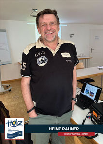 Heinz Rauner – HOZ Nautical Expert und Spezialist für SRC-Funkkurse, erfahrener Instruktor für sichere Kommunikation auf See.