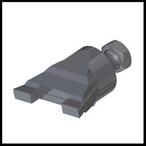 Flat nozzle slot 23x1,0mm with lateral cooling (1-DU-1912-SA)