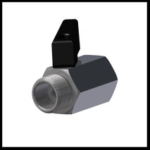 Mini ball valve G3/8" IT/AG (stainless steel) (KH-38-SS)