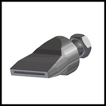 Flat nozzle slot 28x1,0mm straight jet (1-DU-SL-40-GS-1.0)