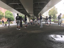 開会式終了後、横浜に戻りチームは縄跳びや基礎体力のトレーニング。