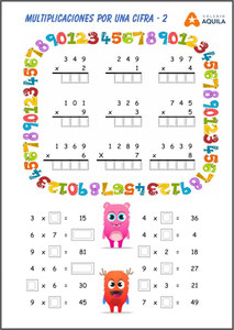 Multiplicación por una cifra con llevadas