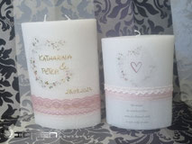 Kerze Hochzeit, Hochzeitskerze, Gedenkkerze für alle die nicht bei der Hochzeit sind, Erinnerungskerze, Handgefertigte Hochzeitskerzen, moderne Hochzeitskerze, edle Hochzeitskerze