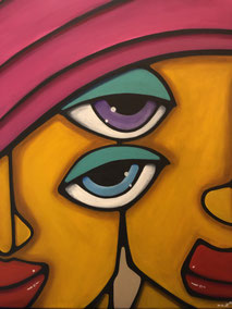 Two Eyes 50 x 60 Acryl 