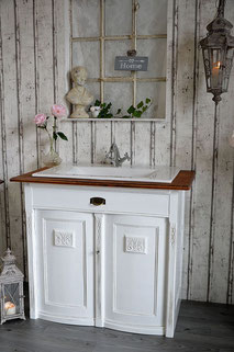 Weiße Waschtische - Land & Liebe Badmöbel Landhaus