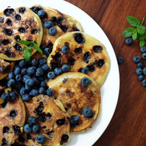 Kerstins Keto, glutenfreie Blaubeerpfannkuchen