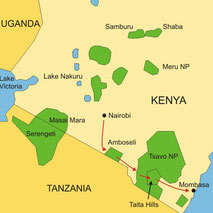 Lodgesafari in Kenia von Nairobi nach Mombasa