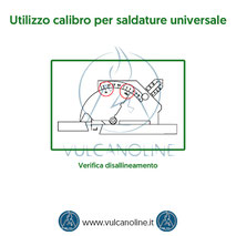 Calibro per saldature universale - Verifica disallineamento