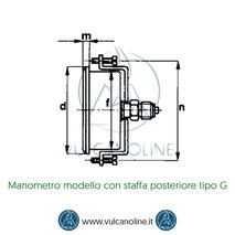 Manometro modello con staffa posteriore tipo G