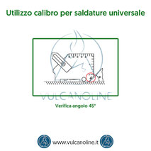 Calibro per saldature universale - Verifica angolo 45°