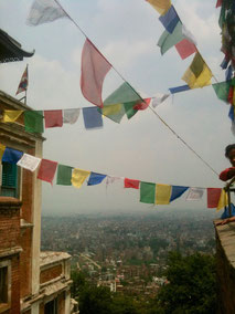 Tibetische Glücksfahnen in Nepal