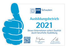 Die Roos GmbH - Ausbildungsbetrieb des Jahres 2021 IHK Schwaben