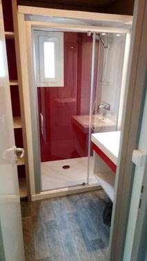 Chalet Fabre Plein Air 35 - Camping Gers Arros -  Salle de Bain LIGHT