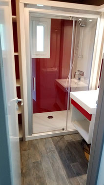 Chalet Fabre Plein Air 30 - Camping Gers Arros -  Salle de Bain LIGHT