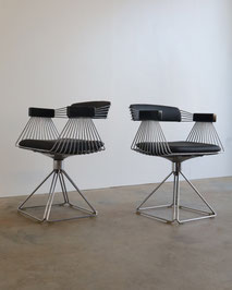 Vitra Eames Plastic Arm Chair DAR Yellow Seatshell and Black Metal Wire Eiffeltower Frame