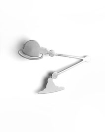 Stainless Steel Brooch of Jielde Standard Lamp designed by Jean-Louis Domecq