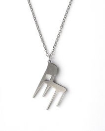 Stainless Steel Necklace of Vitra Chair Standard No. 4 designed by Jean Prouve