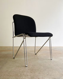 Vitra Eames Plastic Arm Chair DAR Yellow Seatshell and Black Metal Wire Eiffeltower Frame
