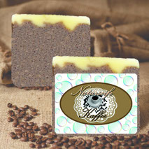 Handgemachte Naturseife, gute Küchenseife mit Kaffeepulver als Peeling