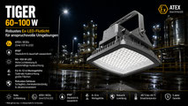 TIGER Ex-Schutz LED-Highbay 60–100 W– ATEX Zone 1/21 & 2/22